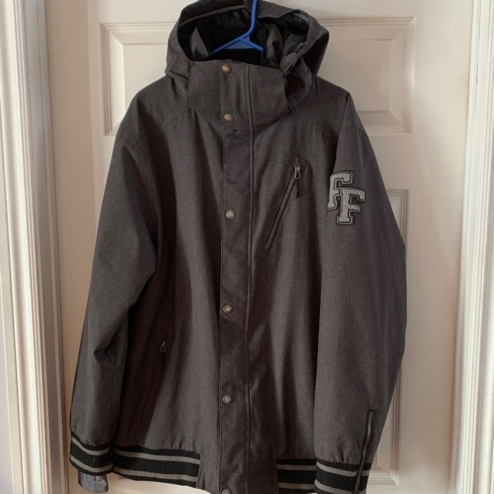 FIREFLY Men's Black Hooded Ski/snow Jacket